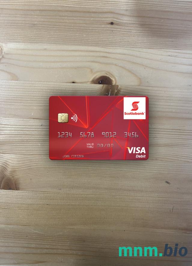 Saint Vincent and the Grenadines bank of Nova Scotia visa obciążyć card wygląd fotograficzny skan PSD + zdjęcie